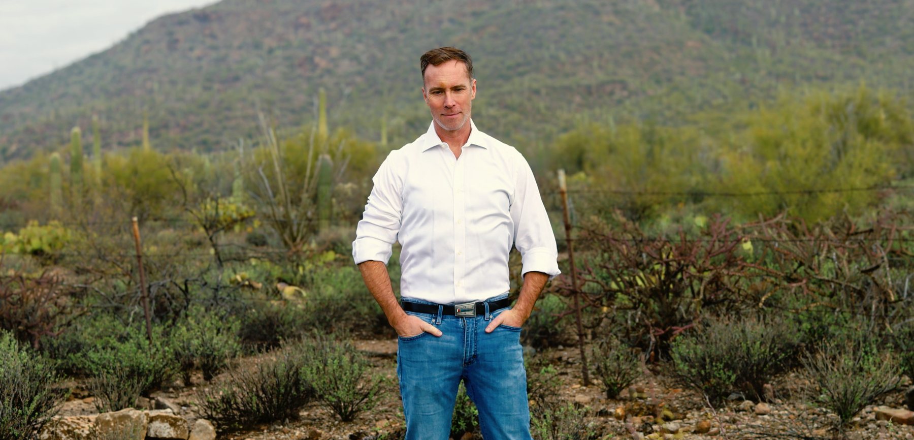 Iain McCreary in the Sonoran desert outside Tucson